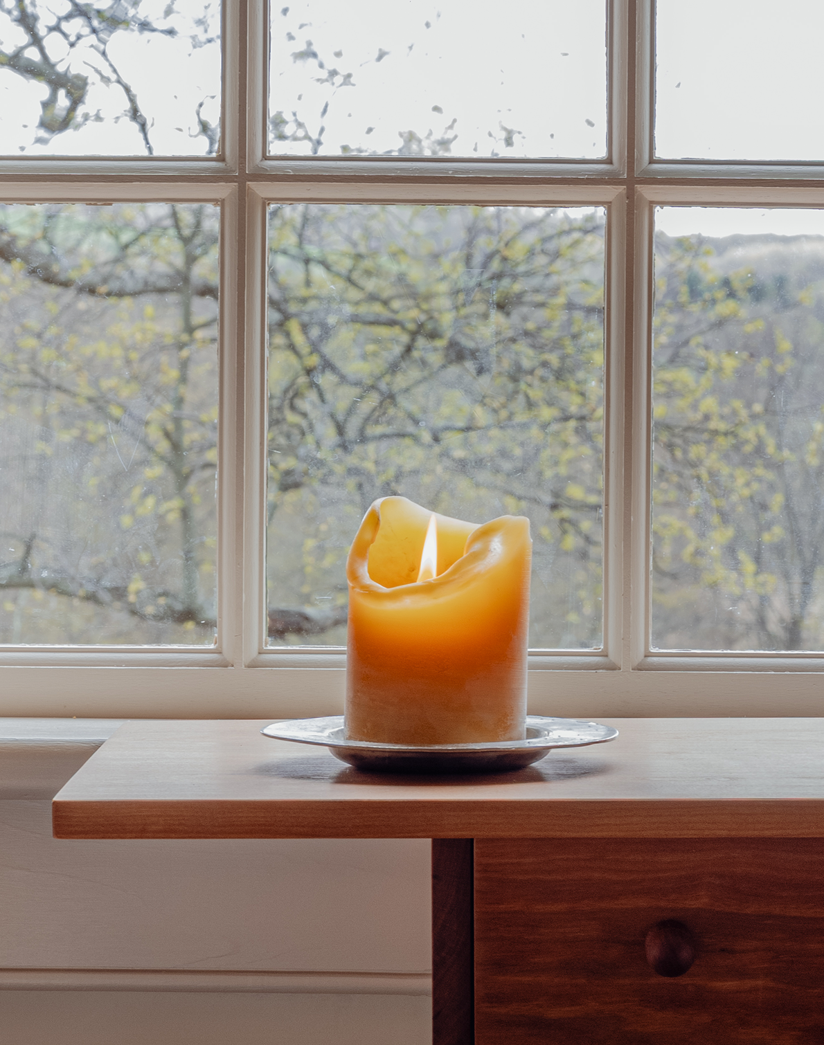 Foot Tall Beeswax Candle