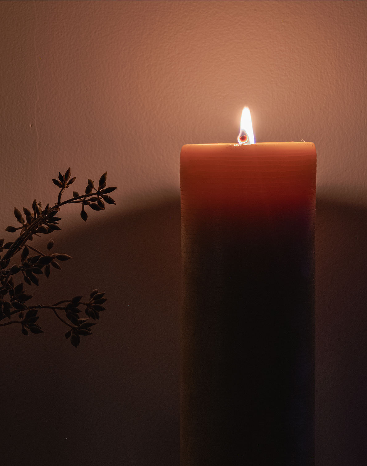 Foot Tall Beeswax Candle