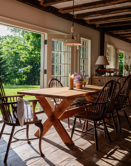 Chestnut Sawbuck Table